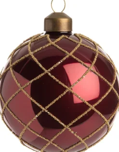 Intratuin Weihnachtskugel Laurie bordeaux D 8 cm