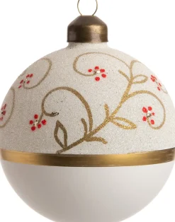 Intratuin Weihnachtskugel Linn rot / transparent D 8 cm