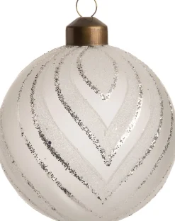 Intratuin Weihnachtskugel Lizzy silber D 8 cm