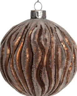 Intratuin Weihnachtskugel Lorah kupfer / weiß D 8 cm