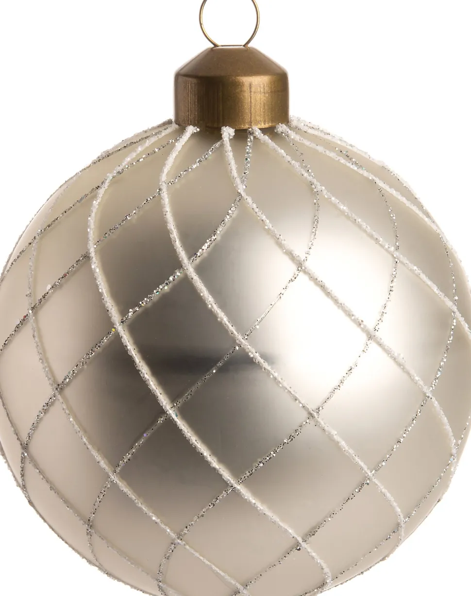 Intratuin Weihnachtskugel Lily transparent D 8 cm