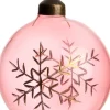 Intratuin Weihnachtskugel Leann rosa / transparent D 8 cm