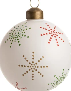 Intratuin Weihnachtskugel Molly weiß D 8 cm