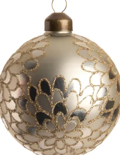 Intratuin Weihnachtskugel Myra schwarz D 8 cm