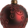 Intratuin Weihnachtskugel Misty bordeaux D 8 cm