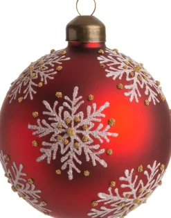 Intratuin Weihnachtskugel Odelia Waben weiß D 8 cm