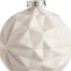 Intratuin Weihnachtskugel Rauten Trude weiß D 8 cm