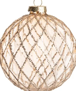 Intratuin Weihnachtskugel Rauten Missy gold D 10 cm