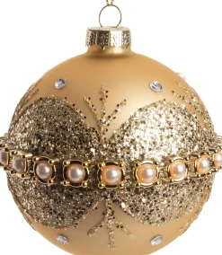 Intratuin Weihnachtskugel Taya gold D 8 cm