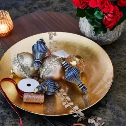 Intratuin Weihnachtskugel Taya weiß / gold D 8 cm