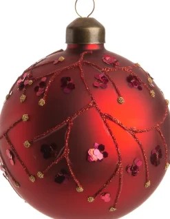 Intratuin Weihnachtskugel Tania rot D 8 cm