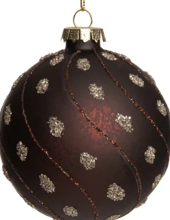 Intratuin Weihnachtskugel Tori braun D 8 cm