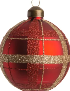 Intratuin Weihnachtskugel Tania rot D 8 cm