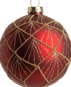 Intratuin Weihnachtskugel Vicki rot D 8 cm