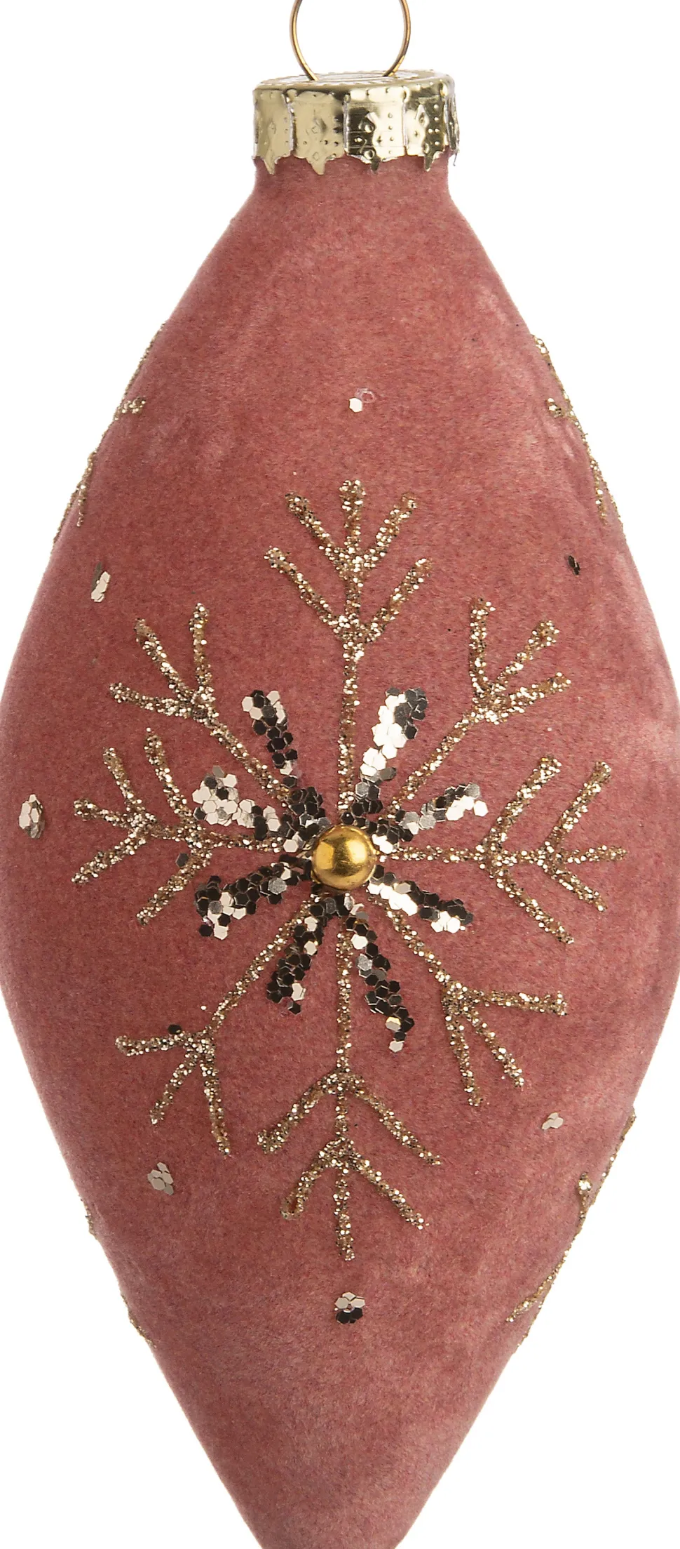 Intratuin Weihnachtskugel Zapfen Golda orange / rosa 6 x 6 x 14 cm