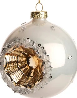 Intratuin Weihnachtskugel Zilla weiß D 8 cm