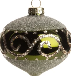 Intratuin Weihnachtskugel Zwiebel Kacy grün D 8 cm