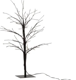 J-Line Deko-Baum Indra schwarz mit Beleuchtung 20 x 20 x 57 cm