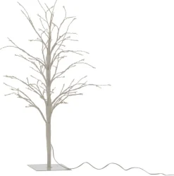J-Line Deko-Baum Indra weiß mit Beleuchtung 20 x 20 x 57 cm