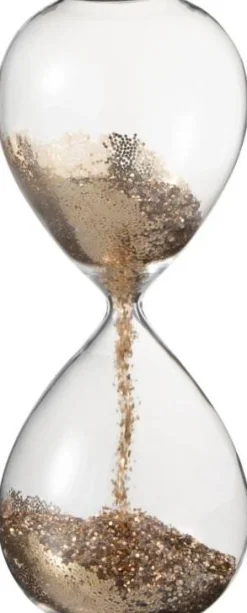 J-Line Sanduhr Tessa gold D 7 H 20 cm