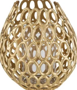 J-Line Teelichthalter gold 30 x 30 x 34 cm