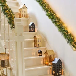 J-Line Teelichthalter Haus Kappa gold 17,5 x 17 x 32,5 cm