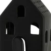 J-Line Teelichthalter Haus Caroline schwarz 8 x 6,5 x 12,5 cm