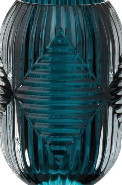 J-Line Teelichthalter Line blau D 9 H 13 cm