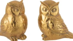 J-Line Weihnachtsdeko Eule gold 12 x 9 x 13 cm