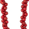 J-Line Weihnachtsgirlande Weihnachtskugeln rot 1,6 m