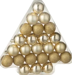 J-Line Weihnachtskugel gold D 4 cm 24 St.