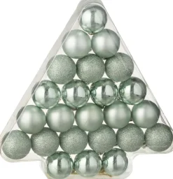 J-Line Weihnachtskugel mintgrün D 4 cm 24 St.