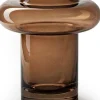 Jodeco Vase mit Fuß Charles braun D 16 H 20 cm