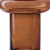 Jodeco Vase mit Fuß Charles braun D 17 H 25 cm