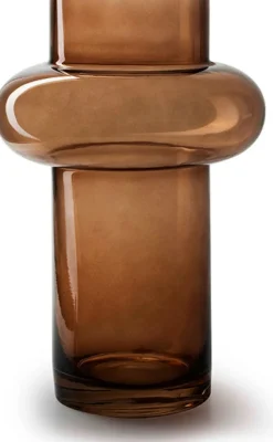 Jodeco Vase mit Fuß Charles braun D 20 H 30 cm