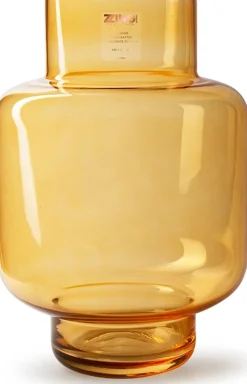 Jodeco Vase mit Fuß Marilyn orange D 27 H 40 cm