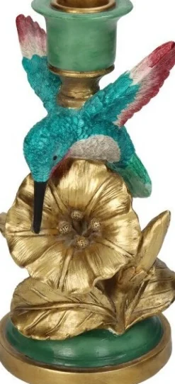 Kerzenständer Kolibrie mehrfarbig 10 x 9 x 17,5 cm