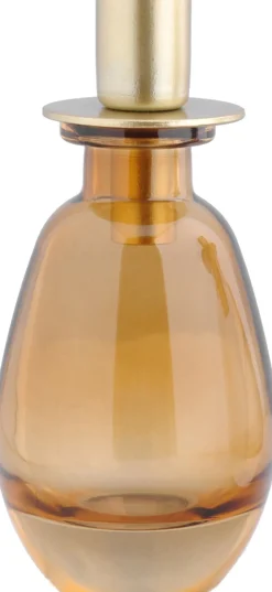 Kerzenständer Langford braun oval 7 x 7 x 15 cm