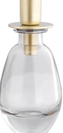 Kerzenständer Langford grau oval 7 x 7 x 15 cm