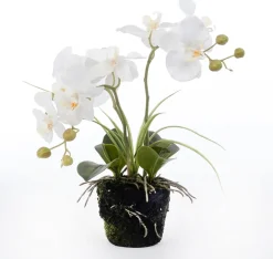 Künstliche Orchidee (Phalaenopsis) im Topf D 43 cm weiß