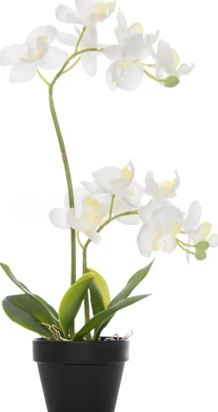 Künstliche Orchidee (Phalaenopsis) im Topf D 16 H 35 cm weiß
