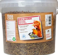 Konacorn Vogelfutter Mehlwürmer getrocknet im Eimer 5 l