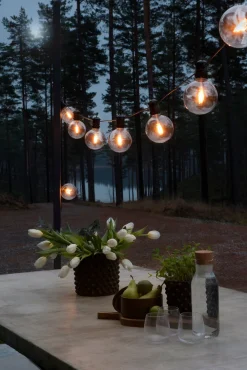 Konstsmide LED Lichterkette schwarz 5 m mit 10 austauschbaren Leuchten