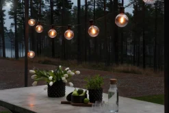 Konstsmide LED Lichterkette schwarz 5 m mit 10 austauschbaren Leuchten