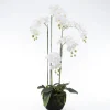 Kunstpflanze Orchidee (Phalaenopsis) im Topf weiß 48 x 42 x 115 cm