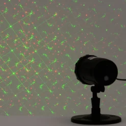 Laser-Projektor Weihnachten bewegende Punkte grün/rot