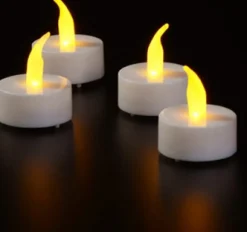 LED Teelichter mit Timer D 4 cm weiß 4 St.