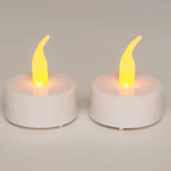 LED Teelichter mit Timer D 4 cm weiß 2 St.
