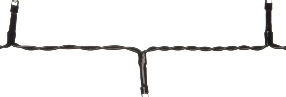 Lichterkette schwarz 1,5 m mit 20 LEDs warmweiß