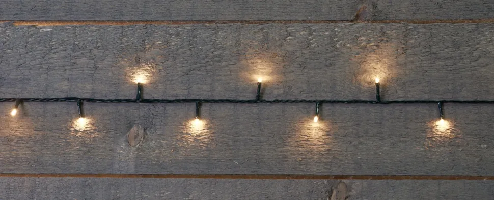 Lichterkette schwarz 7,5 m mit 100 LEDs warmweiß